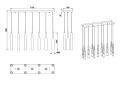 Lampa wisząca ściemnialna Lucent chrom DIP SWITCH LED 3 step dim. 11x2,8W 2300+3000+4000K trio 344511106 | 4017807578157 noxbox lampynox www.lampynox.pl