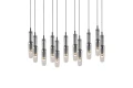 Lampa wisząca ściemnialna Lucent czarny | chrom DIP SWITCH LED 3 step dim. 11x2,8W 2300+3000+4000K trio 344511120 | 4017807578232 noxbox lampynox www.lampynox.pl