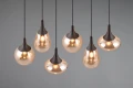 Lampa wisząca Lumina czarny mat | bursztynowy 6xE14 trio 317000613 noxbox lampynox www.lampynox.pl