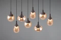 Lampa wisząca Lumina czarny mat | bursztynowy 8xE14 trio 317000813 noxbox lampynox www.lampynox.pl
