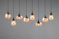 Lampa wisząca Lumina czarny mat | bursztynowy 8xE14 trio 317000813 noxbox lampynox www.lampynox.pl