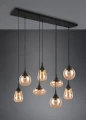 Lampa wisząca Lumina czarny mat | bursztynowy 8xE14 trio 317000813 noxbox lampynox www.lampynox.pl