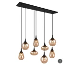 Lumina czarny mat | bursztynowy 8xE14 Lampa wisząca