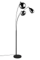 Lampa podłogowa stojąca Lumina czarny mat | chromowany 3xE14 trio 417000332 | 4017807581201 noxbox lampynox www.lampynox.pl