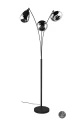 Lampa podłogowa stojąca Lumina czarny mat | chromowany 3xE14 trio 417000332 | 4017807581201 noxbox lampynox www.lampynox.pl