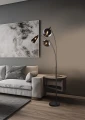 Lampa podłogowa stojąca Lumina czarny mat | chromowany 3xE14 trio 417000332 | 4017807581201 noxbox lampynox www.lampynox.pl