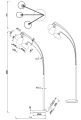 Lampa podłogowa stojąca Lumina czarny mat | chromowany 3xE14 trio 417000332 | 4017807581201 noxbox lampynox www.lampynox.pl