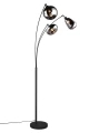 Lampa podłogowa stojąca Lumina czarny mat | chromowany 3xE14 trio 417000332 | 4017807581201 noxbox lampynox www.lampynox.pl