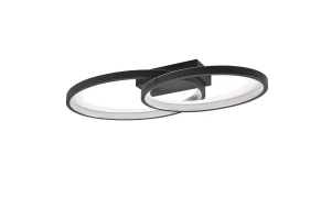 Malaga czarny mat LED 25W 3000K Lampa sufitowa