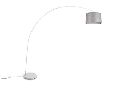 Lampa podłogowa stojąca Mansur biały mat | szary E27 trio 419200131 | 4017807574531 noxbox lampynox www.lampynox.pl