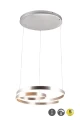 Lampa wisząca Marnie aluminium szczotkowane LED 3 step dim. 68W 3000K trio 344110105 | 4017807577907 noxbox lampynox www.lampynox.pl