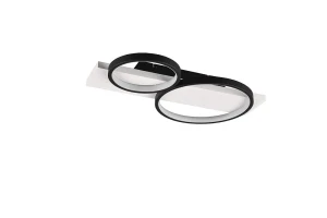 Medera czarny mat | biały LED 3 step dim. 26W 3000K Lampa sufitowa ściemnialna