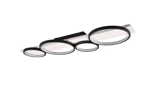 Lampa sufitowa ściemnialna Medera czarny mat | biały LED 3 step dim. 44W 3000K trio 643810432 | 4017807577051 noxbox lampynox www.lampynox.pl