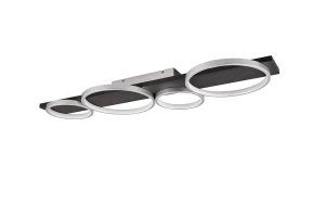 Medera tytanowy | czarny LED 3 step dim. 44W 3000K Lampa sufitowa ściemnialna