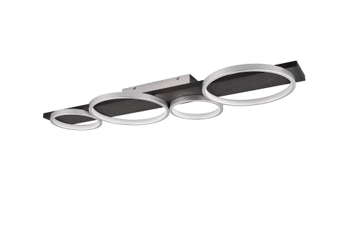 Lampa sufitowa ściemnialna Medera tytanowy | czarny LED 3 step dim. 44W 3000K trio 643810487 | 4017807577068 noxbox lampynox www.lampynox.pl