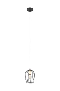 Grid czarny mat E27 Lampa wisząca