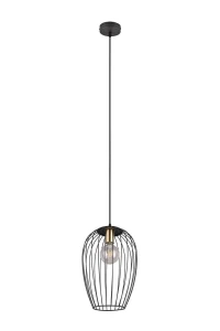 Grid czarny mat E27 Lampa wisząca