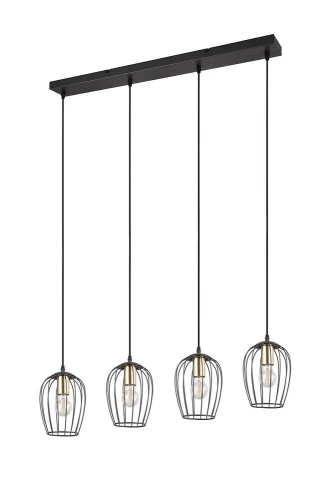 Lampa wisząca Grid czarny mat 4xE27 rl R31374032 | 4017807571417 noxbox lampynox www.lampynox.pl