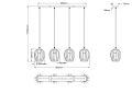 Lampa wisząca Grid czarny mat 4xE27 rl R31374032 | 4017807571417 noxbox lampynox www.lampynox.pl