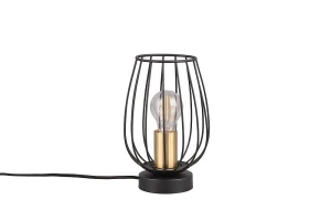 Grid czarny mat E27 Lampka stołowa