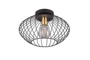 Grid czarny mat E27 Lampa sufitowa