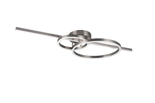 Lampa sufitowa ściemnialna Montilla nikiel mat LED dim. 54W 2700-6000K pilot trio 643010307 | 4017807574760 noxbox lampynox www.lampynox.pl