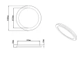 Plafon łazienkowy ściemnialny Camillus brązowy Ø 26cm. LED 3 step dim. 13W 3000K IP44 rl R62921535 | 4017807560572 noxbox lampynox www.lampynox.pl