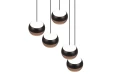 Lampa wisząca ściemnialna Orbit czarny mat | kawa LED 3 step dim. DIP SWITCH 5x8W 2300+3000+4000K trio 344430532 | 4017807578867