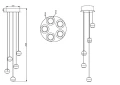 Lampa wisząca ściemnialna Orbit czarny mat | kawa LED 3 step dim. DIP SWITCH 5x8W 2300+3000+4000K trio 344430532 | 4017807578867