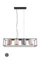 Lampa wisząca Ross czarny mat | beż | szary | brąz | biel 4xE27 trio 303100417 | 4017807567779