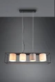 Lampa wisząca Ross czarny mat | beż | szary | brąz | biel 4xE27 trio 303100417 | 4017807567779