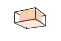 Lampa sufitowa Ross czarny mat | beż 2xE27 trio 603100244 | 4017807567748
