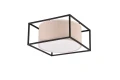 Lampa sufitowa Ross czarny mat | beż 2xE27 trio 603100244 | 4017807567748