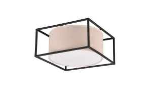 Ross czarny mat | beż 2xE27 Lampa sufitowa