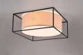 Lampa sufitowa Ross czarny mat | beż 3xE27 trio 603100344 | 4017807567755