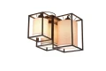 Lampa sufitowa Ross czarny mat | beż | szary | brąz 3xE27 trio 603130317 | 4017807573817