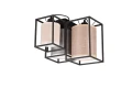 Lampa sufitowa Ross czarny mat | beż | szary | brąz 3xE27 trio 603130317 | 4017807573817