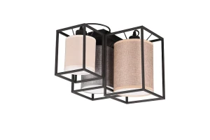 Ross czarny mat | beż | szary | brąz 3xE27 Lampa sufitowa