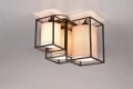 Lampa sufitowa Ross czarny mat | beż | szary | brąz 3xE27 trio 603130317 | 4017807573817