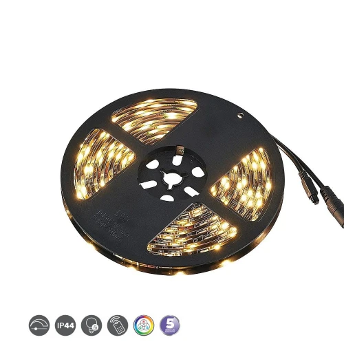 Taśma LED wodoodporna ściemnialna Rush czarny 5m. LED dim. 15W RGB 3000K IP44 pilot rl R65575102 | 4017807577402