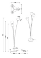 Lampa podłogowa Sheldon multikolor 3xE14 rl R41303017 | 4017807585261