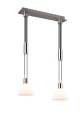 Lampa wisząca Stanley nikiel mat | biały 2xE27 trio 319500207 | 4017807574654