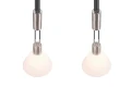 Lampa wisząca Stanley nikiel mat | biały 2xE27 trio 319500207 | 4017807574654