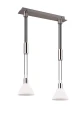 Lampa wisząca Stanley nikiel mat | biały 2xE27 trio 319500207 | 4017807574654