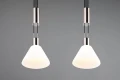 Lampa wisząca Stanley nikiel mat | biały 2xE27 trio 319500207 | 4017807574654