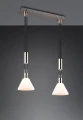 Lampa wisząca Stanley nikiel mat | biały 2xE27 trio 319500207 | 4017807574654