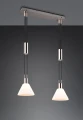 Lampa wisząca Stanley nikiel mat | biały 2xE27 trio 319500207 | 4017807574654