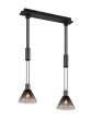 Lampa wisząca Stanley czarny mat | przydymiony 2xE27 trio 319500232 | 4017807574630