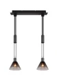 Lampa wisząca Stanley czarny mat | przydymiony 2xE27 trio 319500232 | 4017807574630