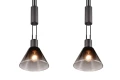 Lampa wisząca Stanley czarny mat | przydymiony 2xE27 trio 319500232 | 4017807574630
